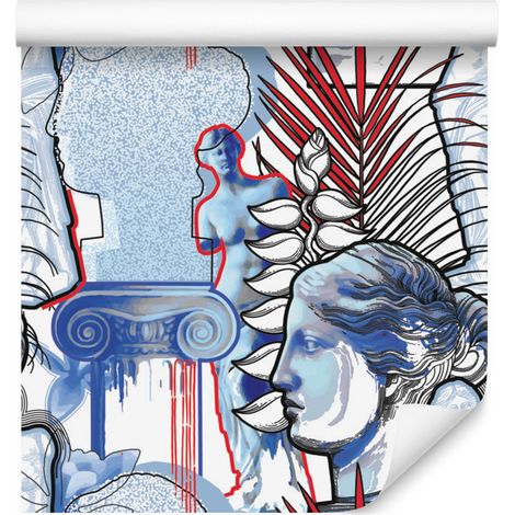 Papel pintado de estilo pop art para salón y dormitorio, 50x1000 cm. (1/5)