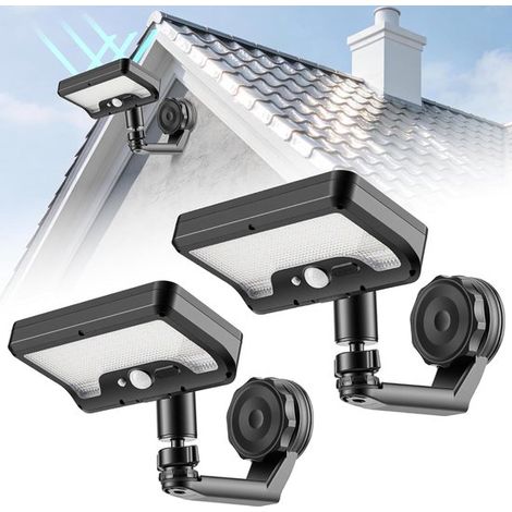 Lampada solare magnetica da esterno con 92 LED, sensore di movimento, ampio angolo di illuminazione di 270°, impermeabile IP65, non richiede foratura. (1/5)