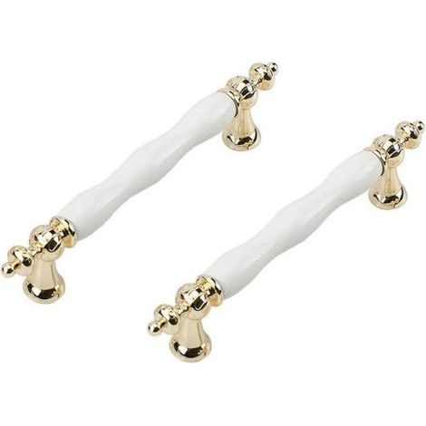 Pcs Ceramic Vintage Door Handle Cabinet Door Handles Furniture Kitchen Drawer Handles White 128mm (1/5)
