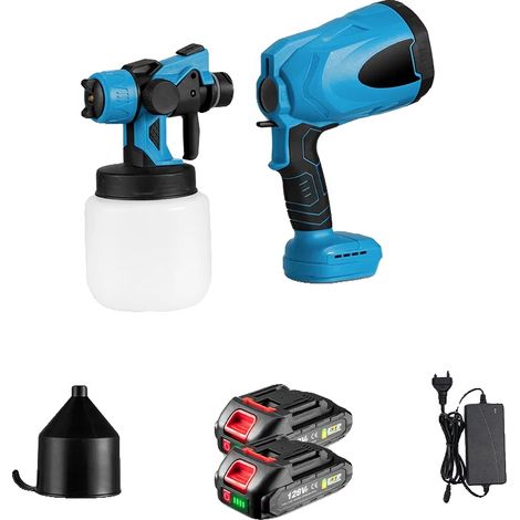 Pistolet à Peinture, Design Ergonomique, Modèles de Pulvérisation Personnalisables, 800ML 128VF Batterie (1/2)