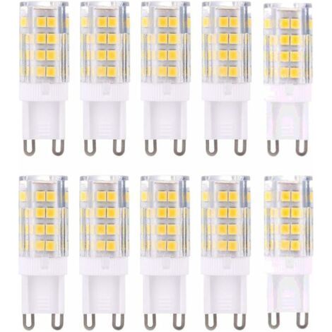 LaBlanc - G9 LED-Lampen, Warmweiß 3000 K, 5 W, G9-LED-Glühbirne, entspricht 40 W Halogenlampen, 420 Lumen, nicht dimmbar, 10er-Pack [Energieklasse A+]