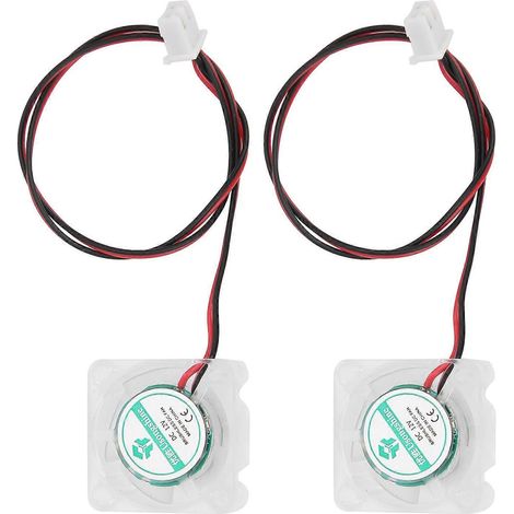 2 Stück 3D-Drucker-Lüfter für V6 Hotend mit LED-Beleuchtung, transparent, Industriebedarf 251012V