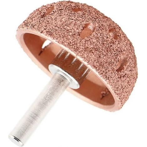Meule à polir les pneus en acier tungstène, tête de meulage de 42 mm, râpe sphérique avec tige hexagonale de 1/4 pouce, consommables et accessoires d'outillage, abrasifs (or rose, 1 pièce) (1/5)