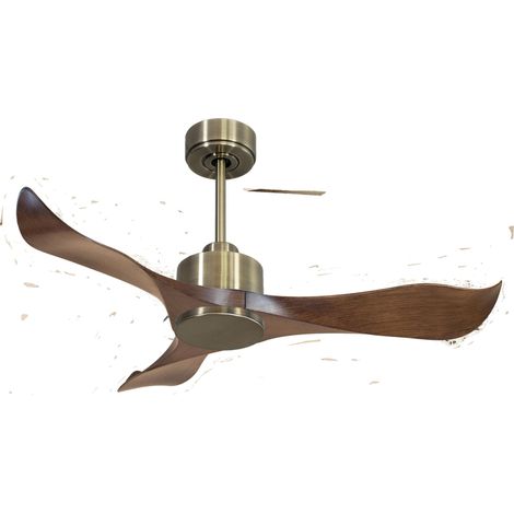 Modulo Low Profile Regular - un ventilateur pour plafond bas , DC 132 cm Chrome pales bois noir Lumière Dimmable 20 à 40 m² (1/5)