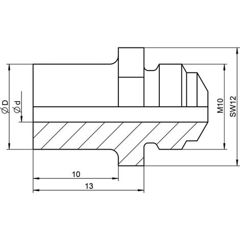 Embout buccal Gesipa V-16/36 (10 mm version allongée)