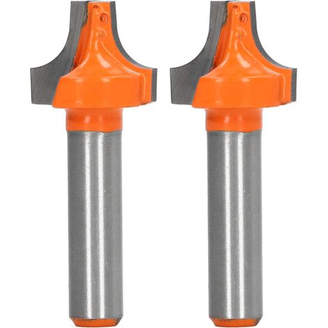 Lot de 2 fraises à chanfreiner en carbure de tungstène, queue ronde de 8 mm, pour le travail du bois (8 x 19 mm / 0,31 x 0,75 po).