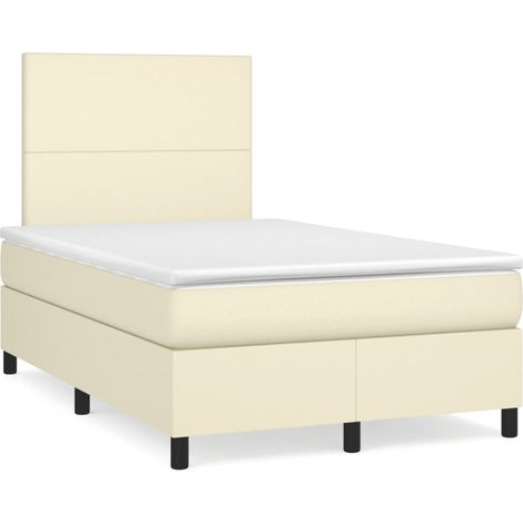 Maison Exclusive - Boxspringbett mit Matratze Creme 120x200 cm Ku (1/5)