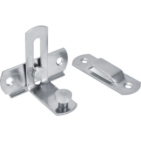 Serrure de porte robuste en acier inoxydable, verrou de sécurité à 90 degrés pour portes, fenêtres et garages. (1/5)