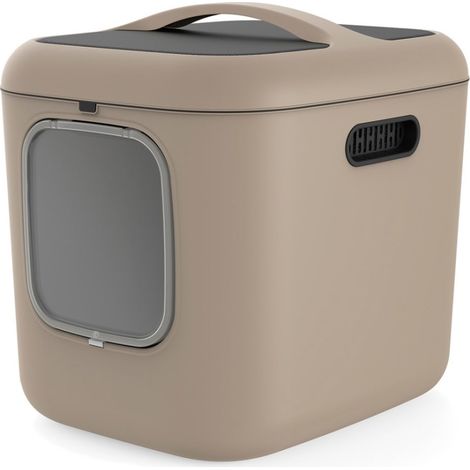 Rotho WHITE XL Katzentoilette – kaffeefarben