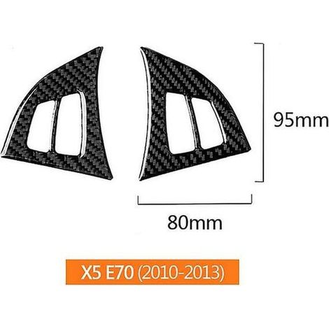 Autocollant de voiture de mode brillant résistant à la chaleur léger bouton de volant couverture d'autocollant compatible avec BMW X5 E70 (1/3)