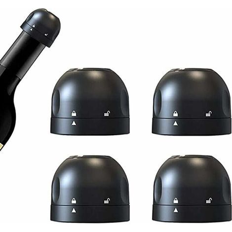4 pièces de bouchon d'étanchéité de champagne, cadeau compagnon de diffusion en direct, mini bouchon de vin mousseux en silicone, bouchon d'étanchéité