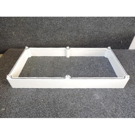 Cadre surelevateur H62.5mm 540x270mm polycarbonate gris pour coffret MORVAN