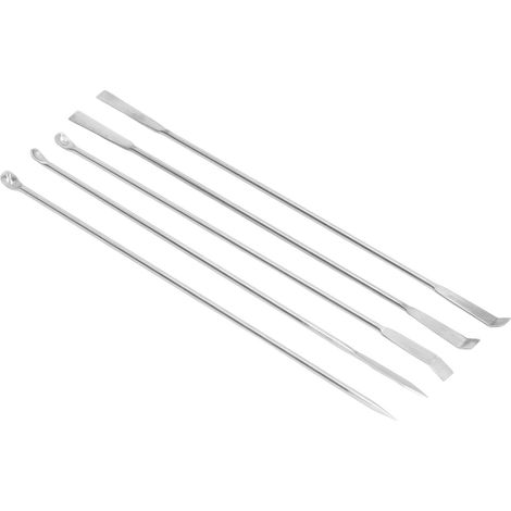 Set mit 5 Edelstahl-Laborlöffeln, doppelseitig, rostfrei, Mini-Messlöffel für wissenschaftliche Experimente (1/5)