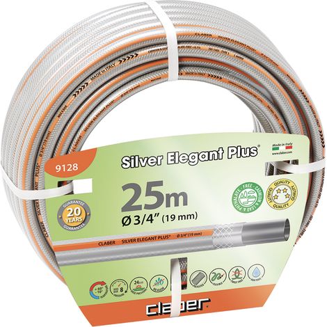Claber tubo da giardino  silver elegant plus tubo retinato da 3/4 25 m cod. 9128