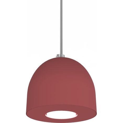 LUMICOM  CAMPANELLA Sospensione, 1X GU10, max 33W, metallo, rosso cowhide, D.12cm (1/2)