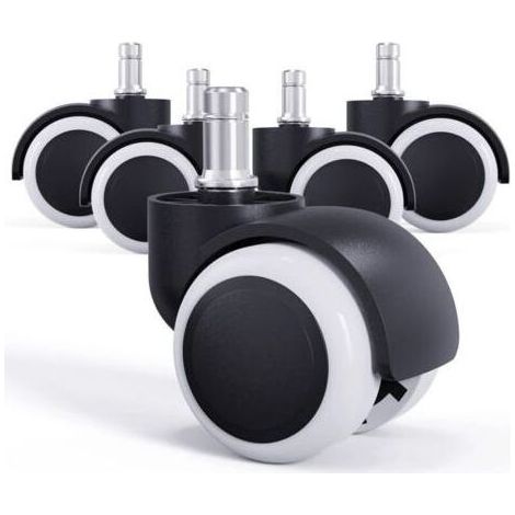 Roulettes Universelles, 5 Pièces Résistantes, Idéales pour Sols Durs, Installation Facile (11/50mm) (1/5)