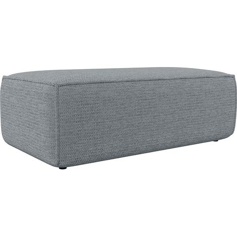 Pouf in Tessuto testurizzato Grigio - AMELIA (1/2)