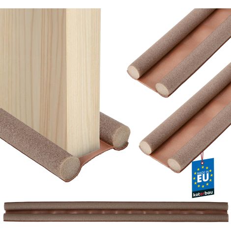 KOTARBAU® 2 pcs Boudin De Porte Isolant - Polyéthylène Mousse - 95 cm - Brun - Découpable - 30 mm - Bas de Porte Anti Courant d'air - Protection Acoustique (1/5)