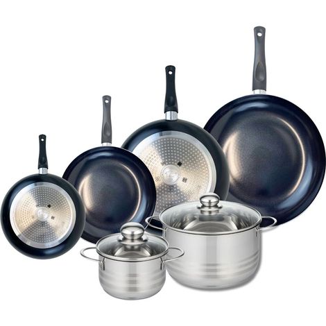 Ensemble de 4 Poêles de cuisson 20, 24, 28 et 32 cm et 2 faitouts 16 et 24 cm Elo Prima Brillant (1/5)