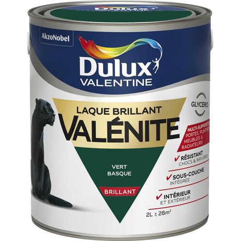 Peinture Laque Valénite Brillant Vert Basque (RAL 6005) 2 L - Dulux Valentine
