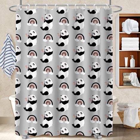 Rideau de douche imperméable en polyester 180x180 robuste rideau imperméable pour avec accessoires assortis (1/5)