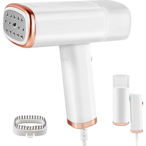Défroisseur vêtements portable 1200W, pliable et compact, chauffe en 10 secondes, avec brosse à tissus, idéal maison et voyage, mini fer vapeur à main (1/5)