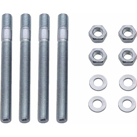 Kit of 4 double-ended carburetor studs, nuts, flat washers (1/5)