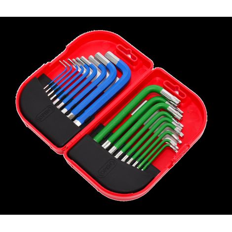 Chiavi e bussole awtools hex/torx key set acciaio 18 pezzi (1/3)
