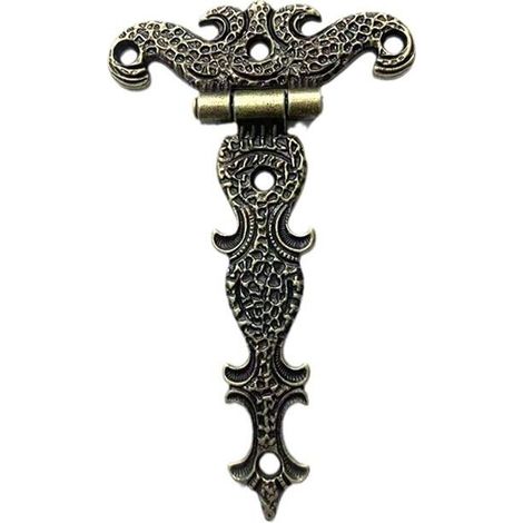 Set mit 30 dekorativen Retro-Scharnieren aus Bronze inklusive Befestigungsschrauben, geeignet zur Reparatur von Möbeln, Werkzeugkästen und Dekoartikeln. – Crezuo