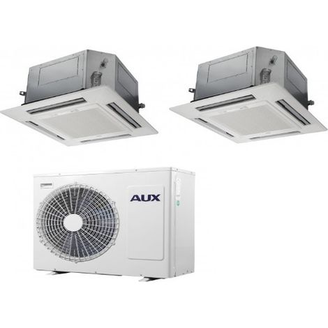 Aux Dual Split-Kassetten-Klimagerät 12+12 mit AM3-H24 R-410 12000+12000