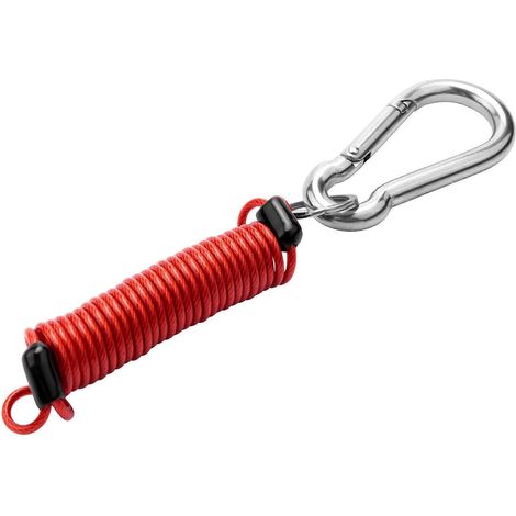 Boucle de sécurité pour câble à ressort de remorque, câble de rupture Zip 4 pieds (rouge) -- (1/5)