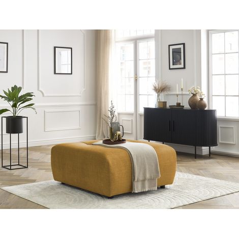 BOBOCHIC - Pouf ARSENE tissu velours Jaune (1/5)