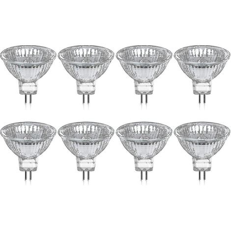 8er-Pack GU5.3 MR16 35W 12V dimmbare Halogenlampen – Warmweiß 2800K, 400 Lumen, Glasdiffusor – XX-haoyi (1/5)