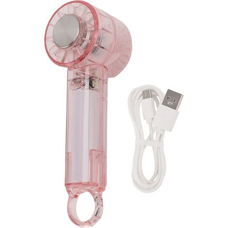 Ventilateur de poche 55x52x167mm Rose refroidissement semi-conducteur silencieux 3 vitesses USB léger (1/4)