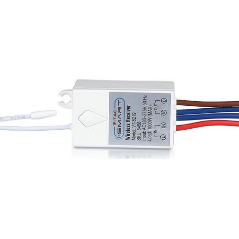 Receptor inalámbrico V-TAC para conmutadores inalámbricos de hasta 500 m (1/5)