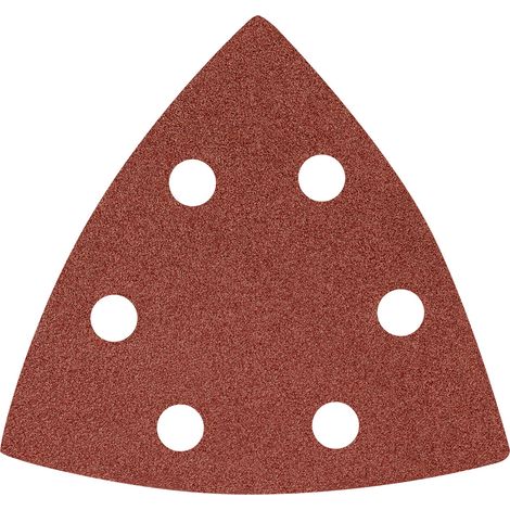 Delta Klett-Schleifpapier 93 x 93 mm P120, 5 Stück, mit 6 Löchern
