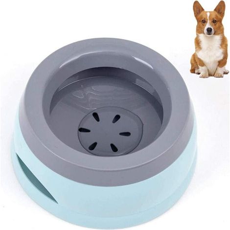Gamelle de voiture pour animaux, gamelle anti-déversement pour chien, gamelle anti-goutte, gamelle d'eau portable et amovible en plastique bleu, gamelle flottante