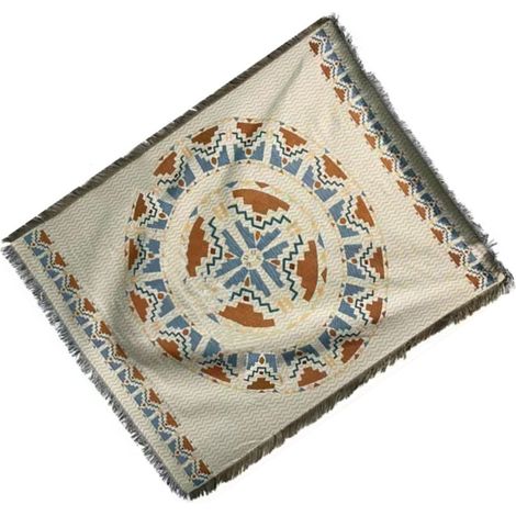 Vintage rechteckige, doppellagige Tischdecke in zwei Farben, an allen vier Seiten mit Fransen versehen, für Sofa oder Picknick, 90 x 150 cm (1/5)