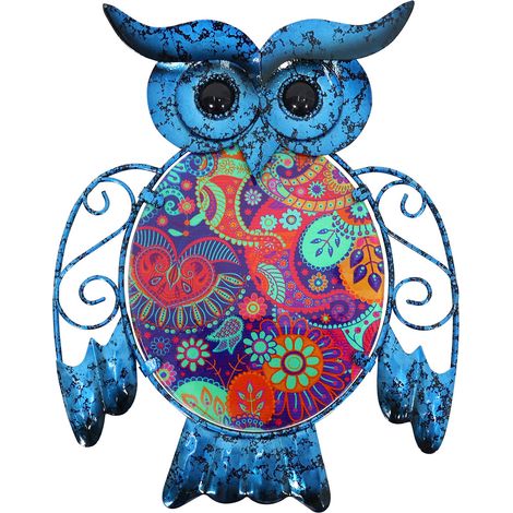 Signes Grimalt Mur de la figure OWL Adorno  Jardin mural jardin bleu 25x2x20cm 28119