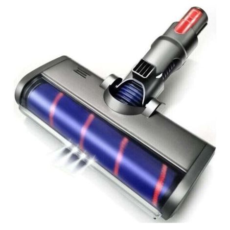 Brosse rotative à turbine électrique, compatible avec les modèles V7, V8, V10 et V11. Rouleau souple adapté aux parquets contrecollés et aux carrelages, avec éclairage LED automatique. (1/2)
