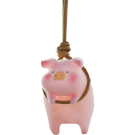 CCYKXA Cute Pig Car Pendant Rearview Mirror Ornament Car Hanging Ornament Suitable for Car Rearview Mirrors, Doors, Home or Office (1/5)