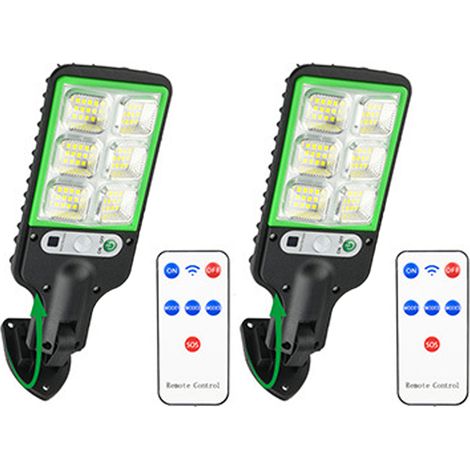 2 Lampes solaires d'extérieur à 72LED, avec télécommande et 3 Modes, étanche IP65, avec capteur de mouvement, lampes à énergie solaire (1/5)