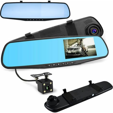 TRADE SHOP - Monitor Per Specchietti Auto 4,5" Q-ca599 Con Videocamera Anteriore Posteriore Hd - (1/5)