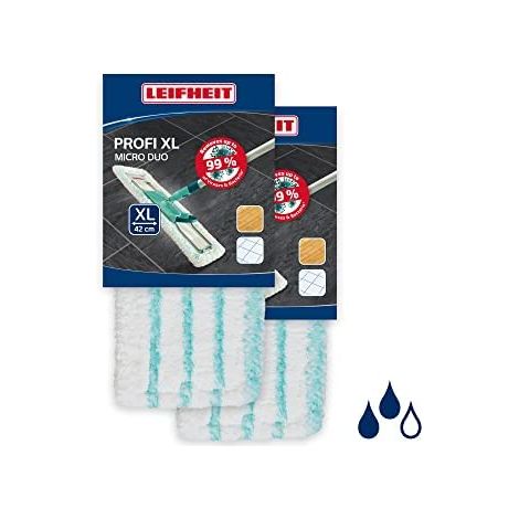 Leifheit 2er Set Wischbezug Micro Duo 42 cm 55126 Profi