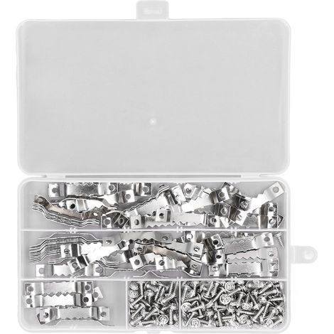 Crochet adhésif double face pour cadres, 300 pièces avec vis, fixation murale pour tableaux et miroirs. (1/5)