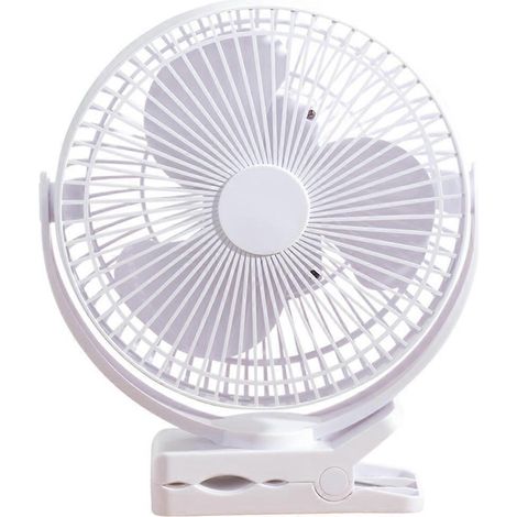 Mini ventilateur de bureau à pince avec lumière LED, 4 modes, rotation à 360°, alimentation USB personnelle (1/4)
