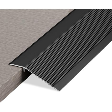 Profilé de transition, compensation de hauteur, 0,9 m x 10 cm, en aluminium, rail de transition, autocollant, compensation de hauteur 10 à 35 mm, convient pour seuils d'ouverture de porte, rampes (1/5)
