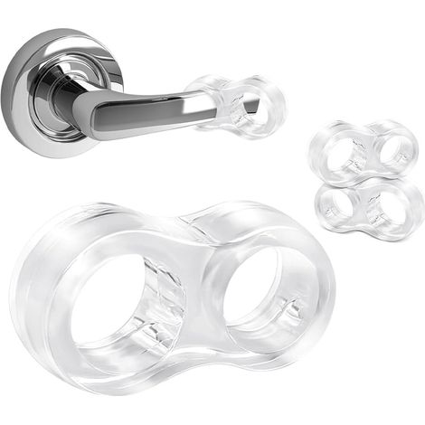 10-teiliges Set PVC-Türstopper, Silikon-Türgriff- und Stoßdämpfer-Schutz gegen Türgriffe (transparent) (1/5)