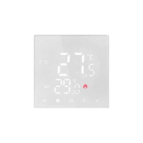 Thermostat intelligent Wi-Fi pour chauffe-eau - Contrôle par application et voix, économies d'énergie, compatible avec les systèmes domotiques (blanc) (1/5)
