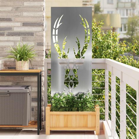 Teenpull – Garten Sichtschutz-Leinwand Silber 50 x 140 cm Verzinkter Stahl (1/5)